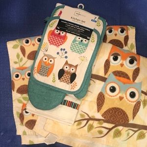 Fall Owl Kitchen Set